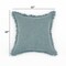 Stonewashed Linen Throw Pillow with Handworked Edges & Fringe - 22" x 22"